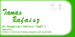 tamas rafaisz business card